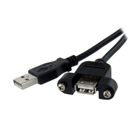 Cable 30cm USB2.0 p/Montaje Macho a Hembra USB A  STARTECH USBPNLAFAM1