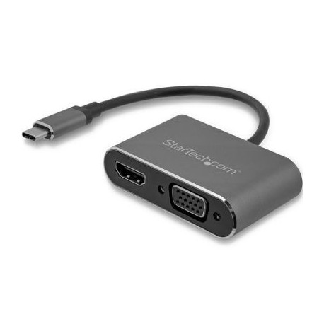 ADAPTADOR USB TIPO C A VGA Y HDMI STARTECH 2EN1 4K 30HZ CDP2HDVGA