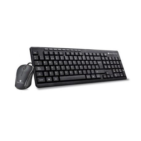 KIT TECLADO Y MOUSE TECHZONE TZ19COMB01-LA NEGRO