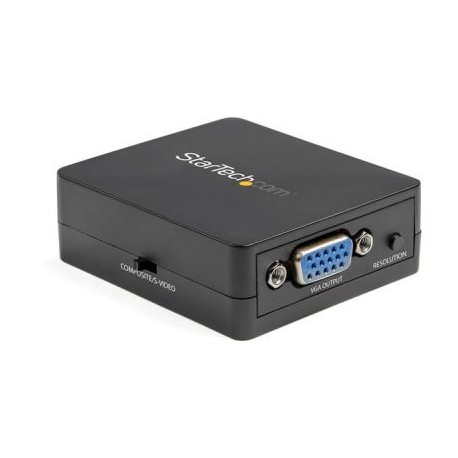 ADAPTADOR DE VIDEO COMPUESTO STARTECH S-VIDEO A VGA 1080P VID2VGATV3