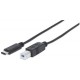 CABLE USB MANHATTAN USB C A USB B MACHO 2M 354950
