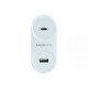 CARGADOR MOBIFREE USB Y TIPO C COLOR BLANCO PARED USB 1 MB-923354