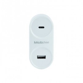 CARGADOR MOBIFREE USB Y TIPO C COLOR BLANCO PARED USB 1 MB-923354