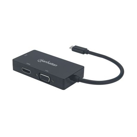 ADATADOR USB-C MANHATTAN 152983 USB C - VGA/DVI/HDMI NEGRO