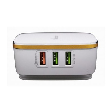 CARGADOR BLACKPCS 6 PUERTOS USB QUICK CHARGE 2.0 BLANCO (ESH043-W)