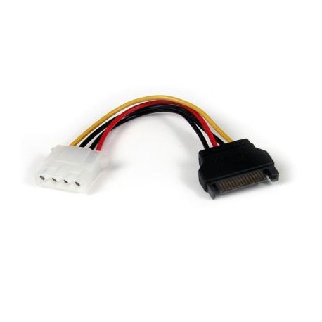 Cable  0.15m SATA LP4 Alimentac Hembra a Macho  STARTECH LP4SATAFM6IN