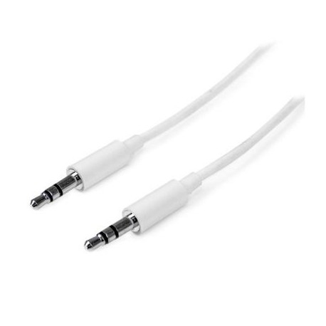 Cable 3m Audio  3.5mm MiniJack Plug Macho Macho  STARTECH MU3MMMSWH