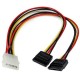 Adaptador 0.3m divisor Molex 4 Pines 2x SATA  STARTECH PYO2LP4SATA