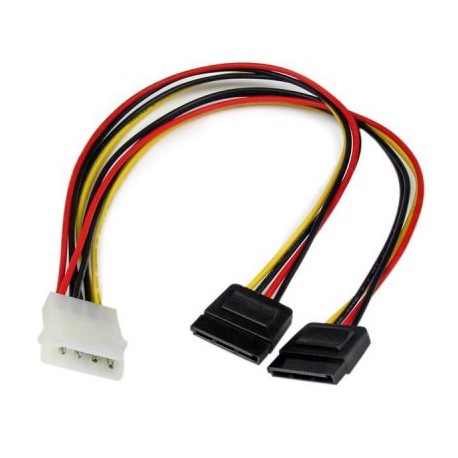 Adaptador 0.3m divisor Molex 4 Pines 2x SATA  STARTECH PYO2LP4SATA