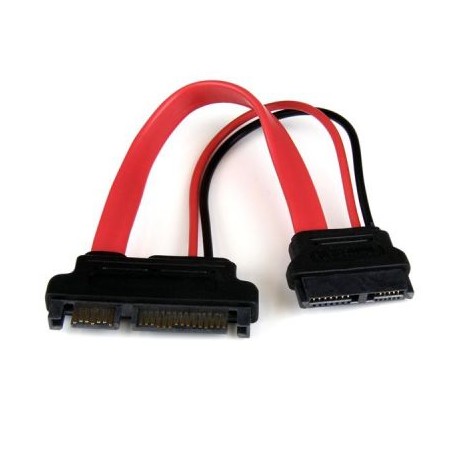 Cable 15cm Adaptador Slim SATA a SATA C/Corriente STARTECH SLSATAADAP6