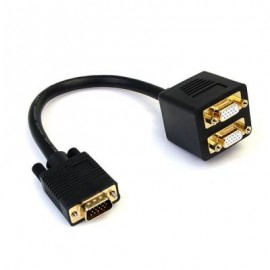 Cable 30cm Divisor Video VGA 2 Ptos Salidas HD15 STARTECH VGASPL1VV
