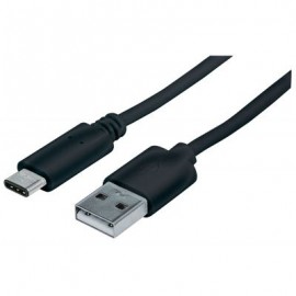 CABLE USB TIPO-C MANHATTAN, CM-AM 1.0M NEGRO 353298