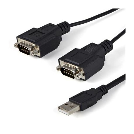 Cable 1.8m USB a 2  PTOS serial con retencion COM  STARTECH ICUSB2322F