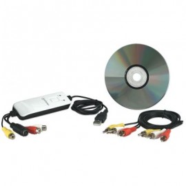 CAPTURADORA DE VIDEO/AUDIO RCA/S-VIDEO A USB MANHATTAN 162579