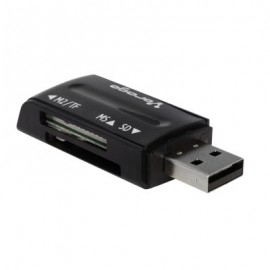 LECTOR DE TARJETAS VORAGO CR-101 SD MSD M2 TF NEGRO USB