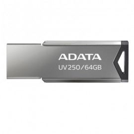 MEMORIA USB FLASH ADATA UV250 64GB USB 2.0 PLATA (AUV250-64G-RBK)