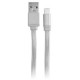 CABLE VORAGO CAB-119 BLANCO USB-APPLE LIGHTNING 1 METRO BLANCO BOLSA
