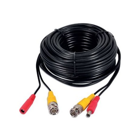 CABLE DE VIDEO QIAN QCV1701 SIAMES COAXIAL BNC M-H AHD 18Mts