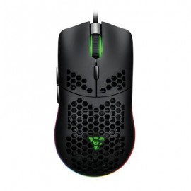 MOUSE GAMER GAME FACTOR MOG501 CLICK LÁSER 6200 DPI RGB NEGRO
