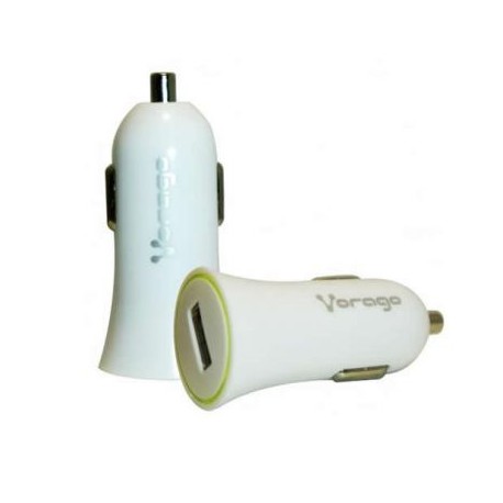 CARGADOR PARA AUTO VORAGO AU-101 CON 1 PUERTO USB BLANCO
