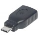 ADAPTADOR MANHATTAN USB C MACHO A USB A HEMBRA NEGRO 354646