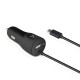 CARGADOR PARA AUTO VORAGO AU-303 1+1 2.4A PUERTOS USB